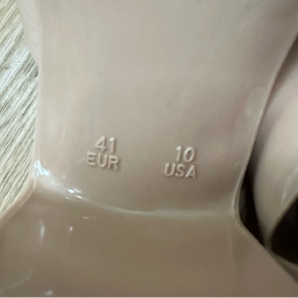 JEFFREY CAMPBELL BUBBLEGUM Sandals Nude Shiny jelly platform sandal womens 10 - Picture 5 of 9